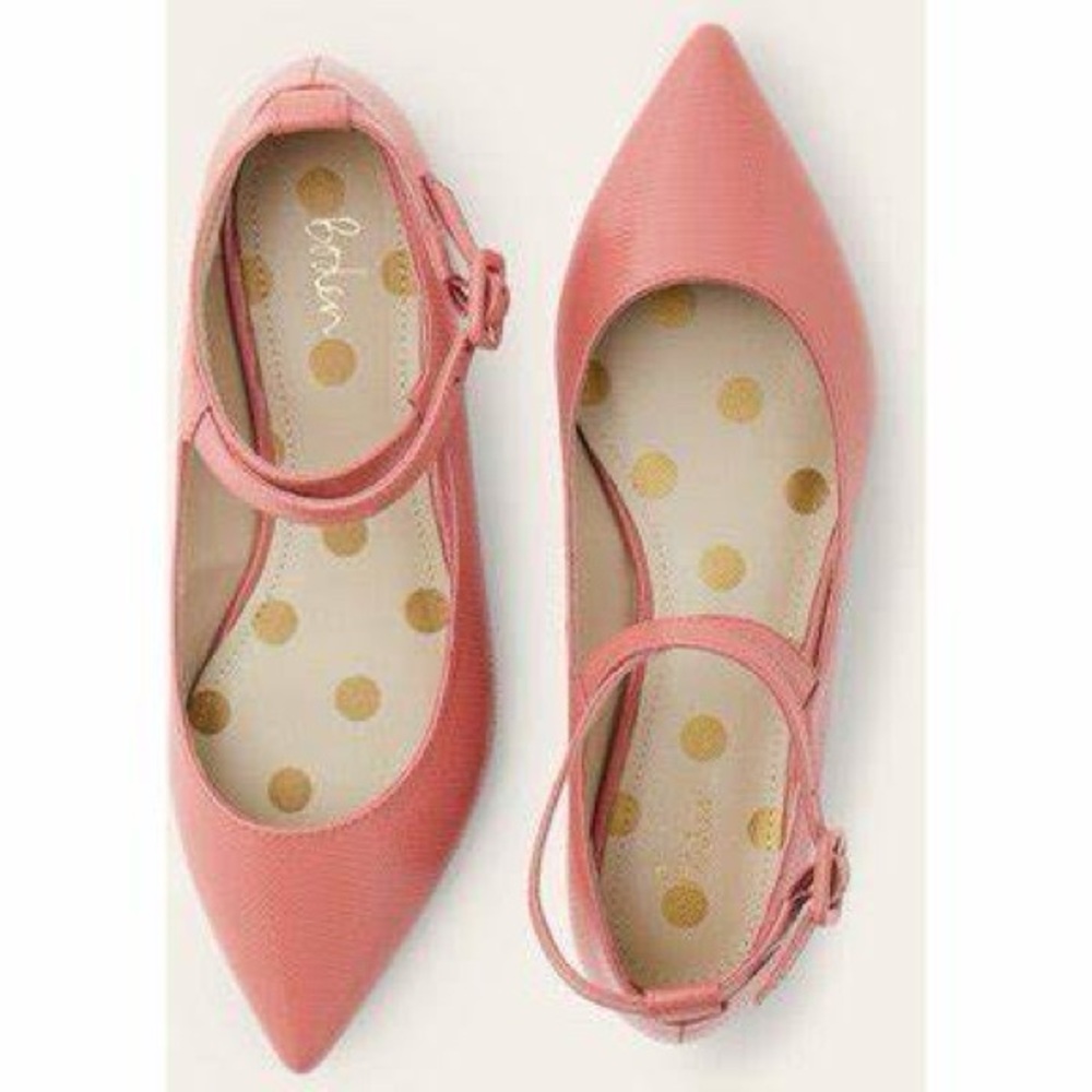 EUC Boden Flora Flats with Ankle Straps